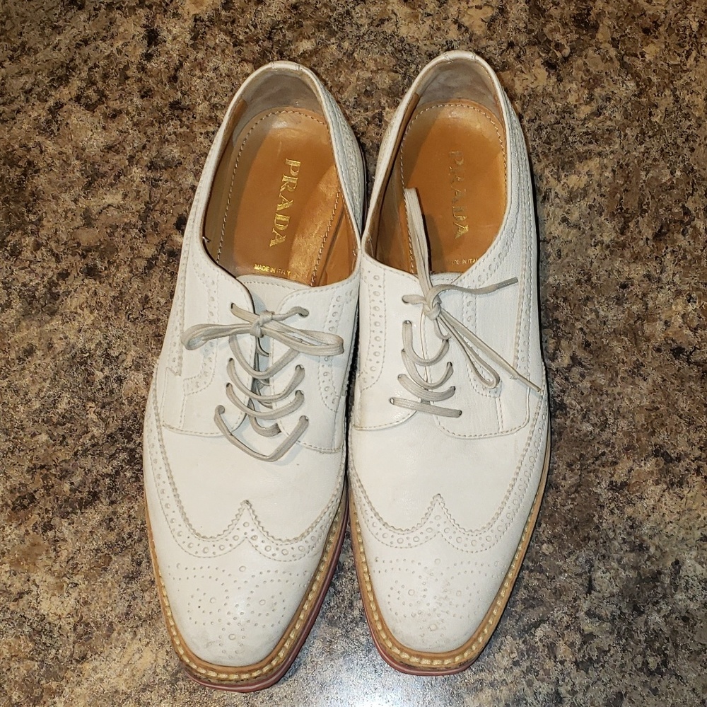 Prada Wingtip Platform Oxfords